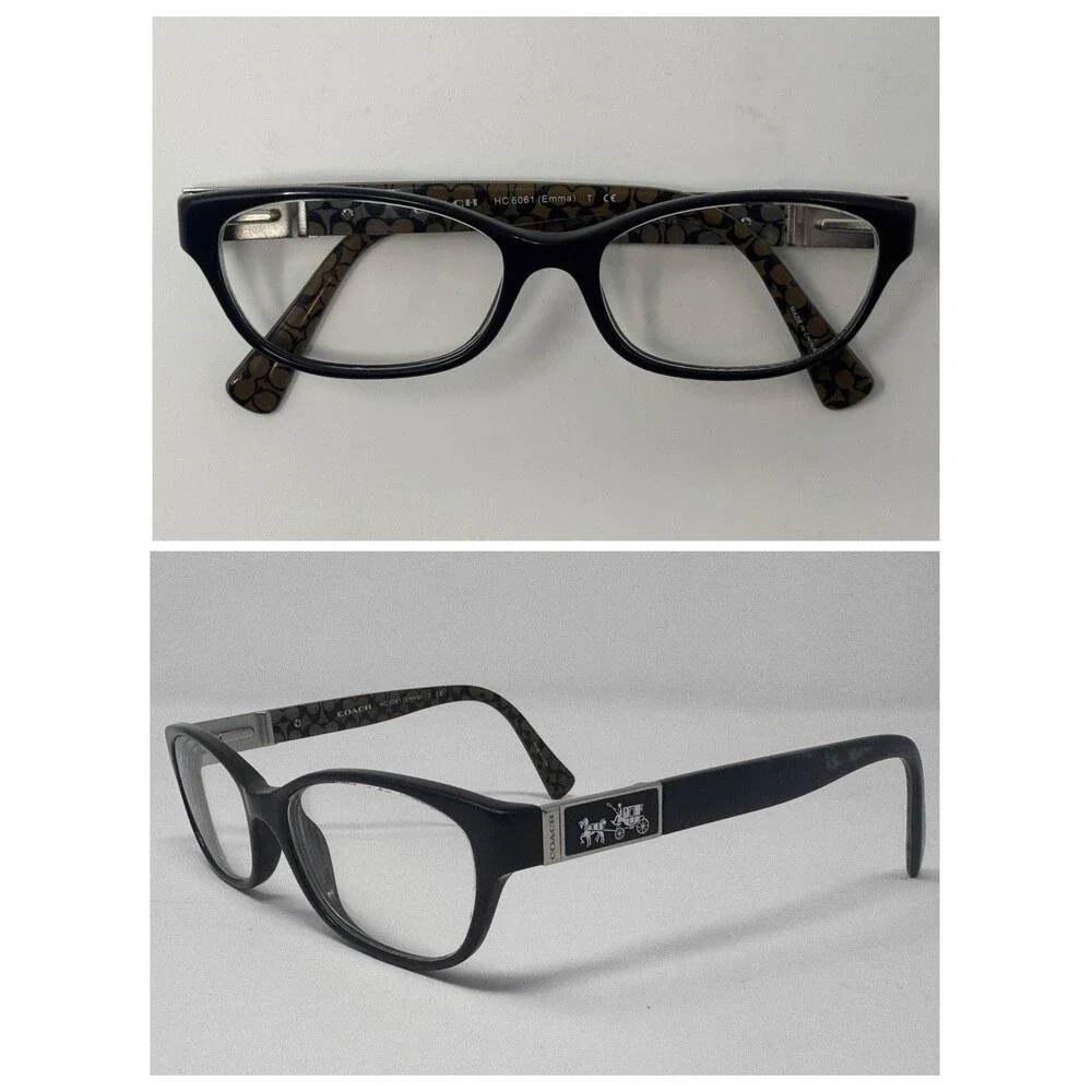 Coach Eyeglass Frames HC6061T 50-15-135 Black 5261 Emma (A)
